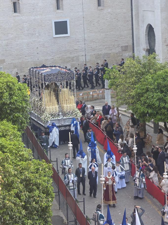 The procession route from above